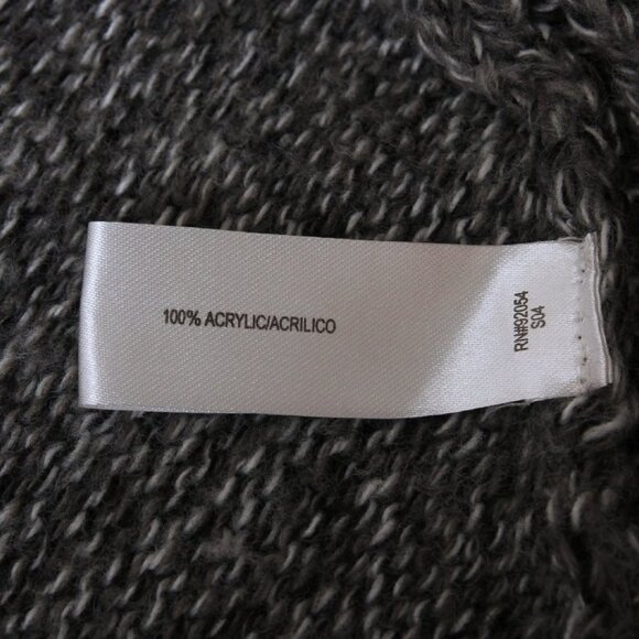 Carolyn Taylor Cowl Neck Casual Knit Rope Tie Open Cardigan Gray Women Size L - Picture 9 of 11